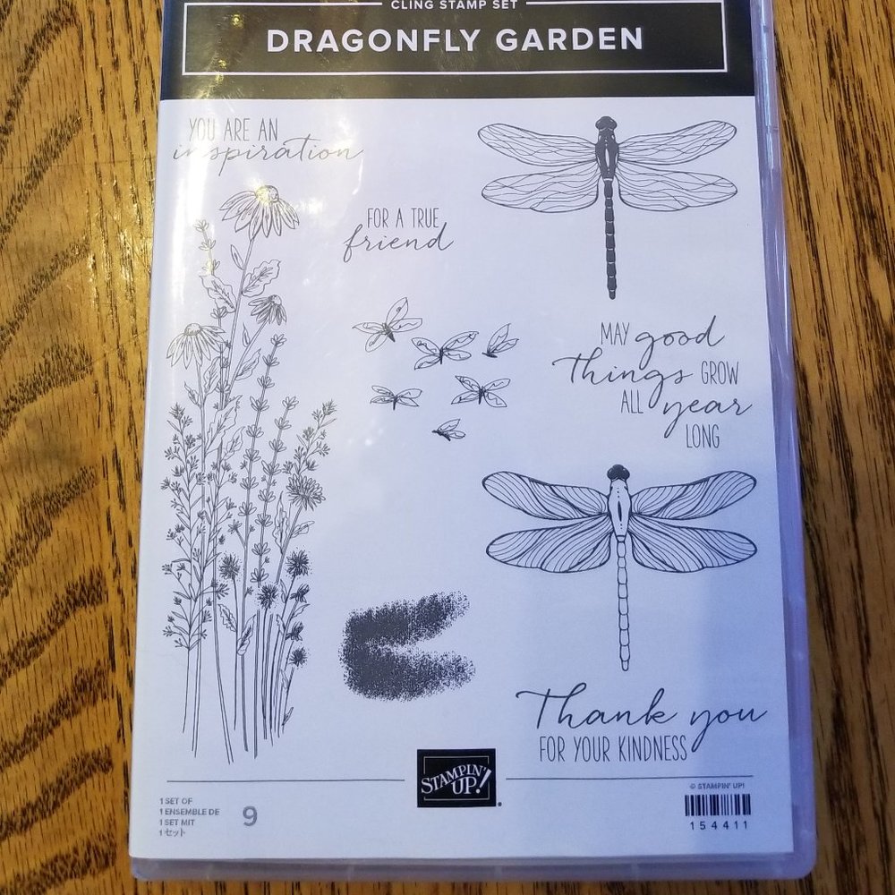 Stampin Up Dragonfly Garden Stamps and Punch set
